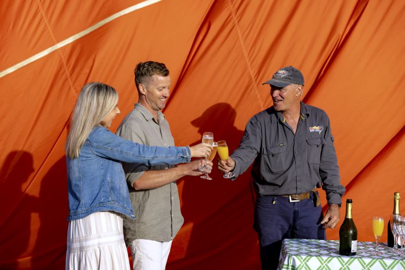 Pilot shared a celebratory toast of orange juice with his passengers after a flight